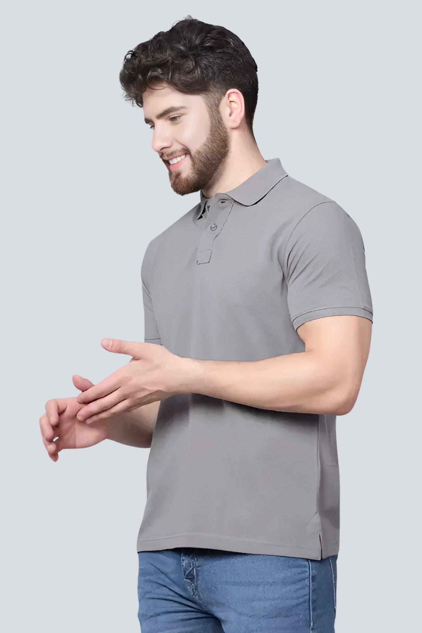 Soft Gray Classic Polo T-shirt