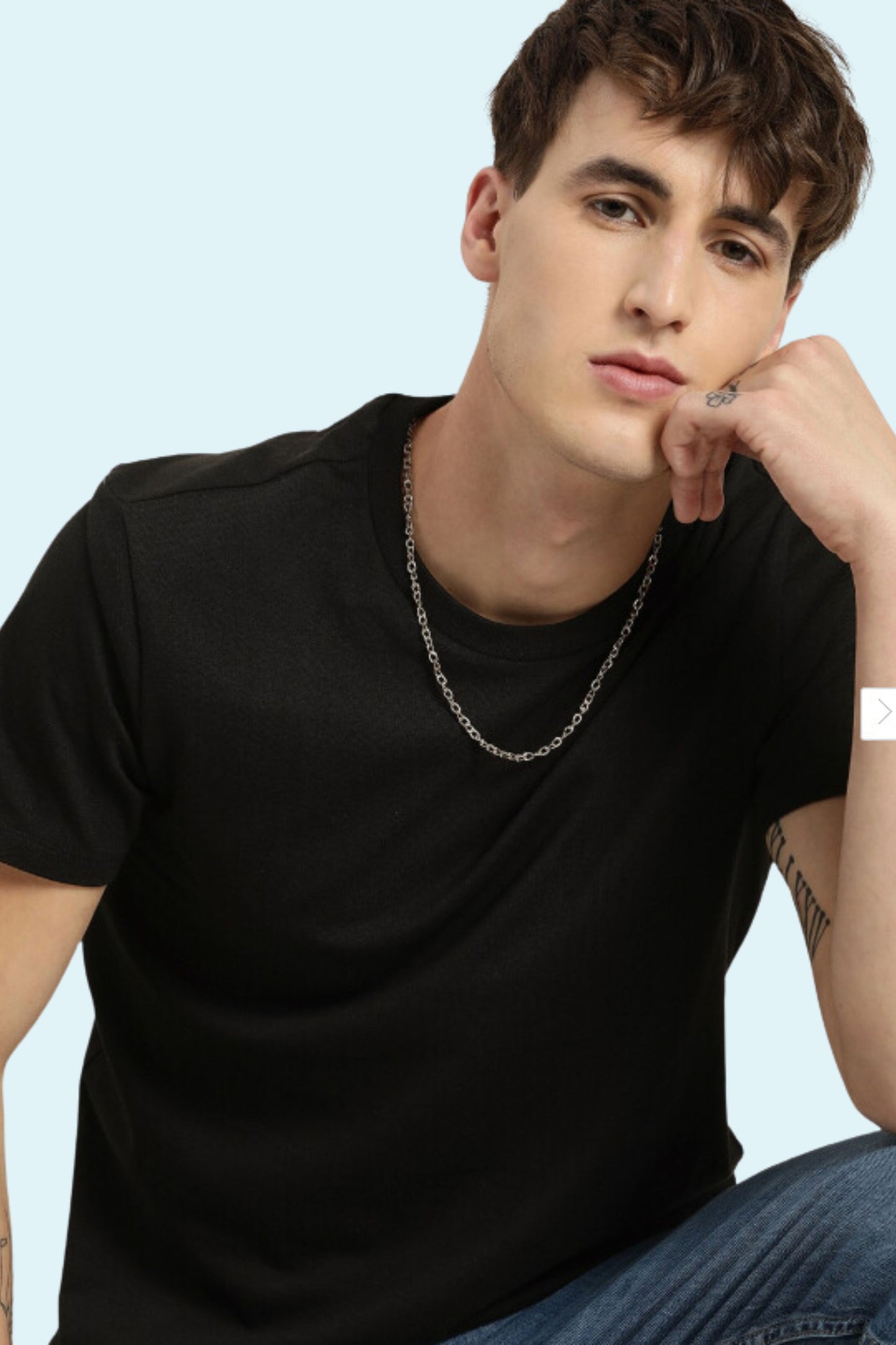 Black Classic Solid Men's T-shirt