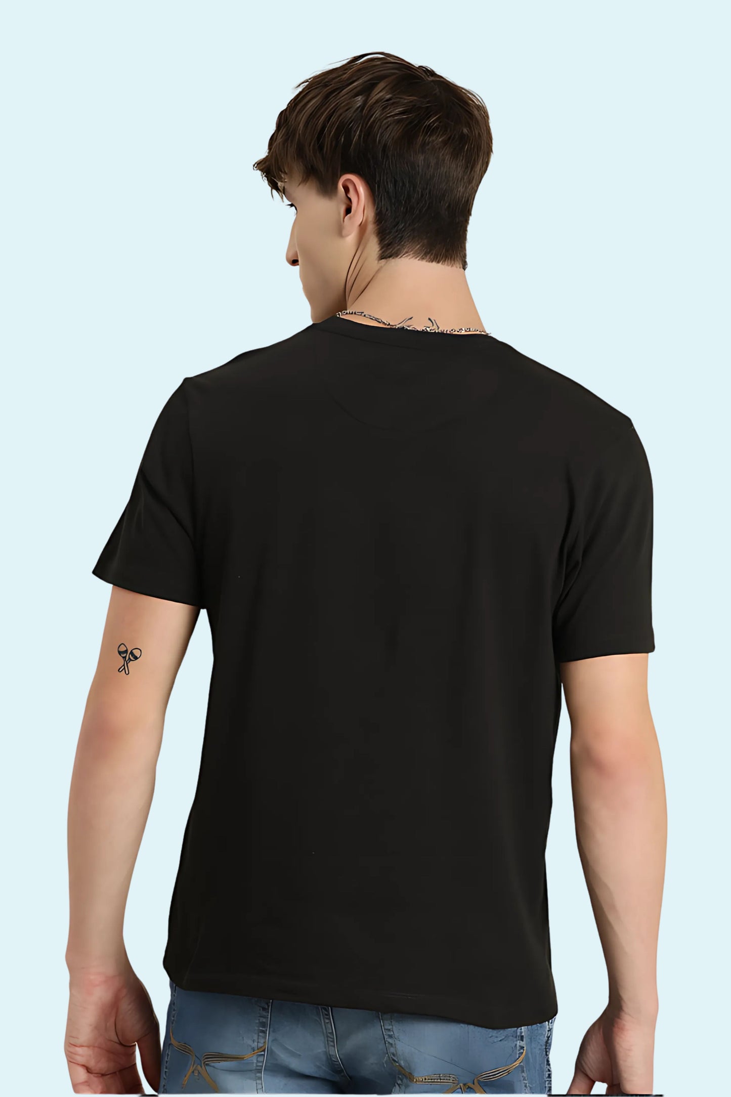 Black Classic Solid Men's T-shirt