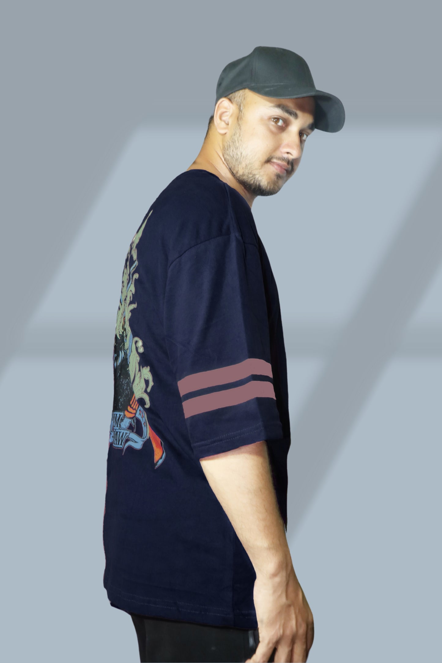 Navy Blue Oversized T-shirt