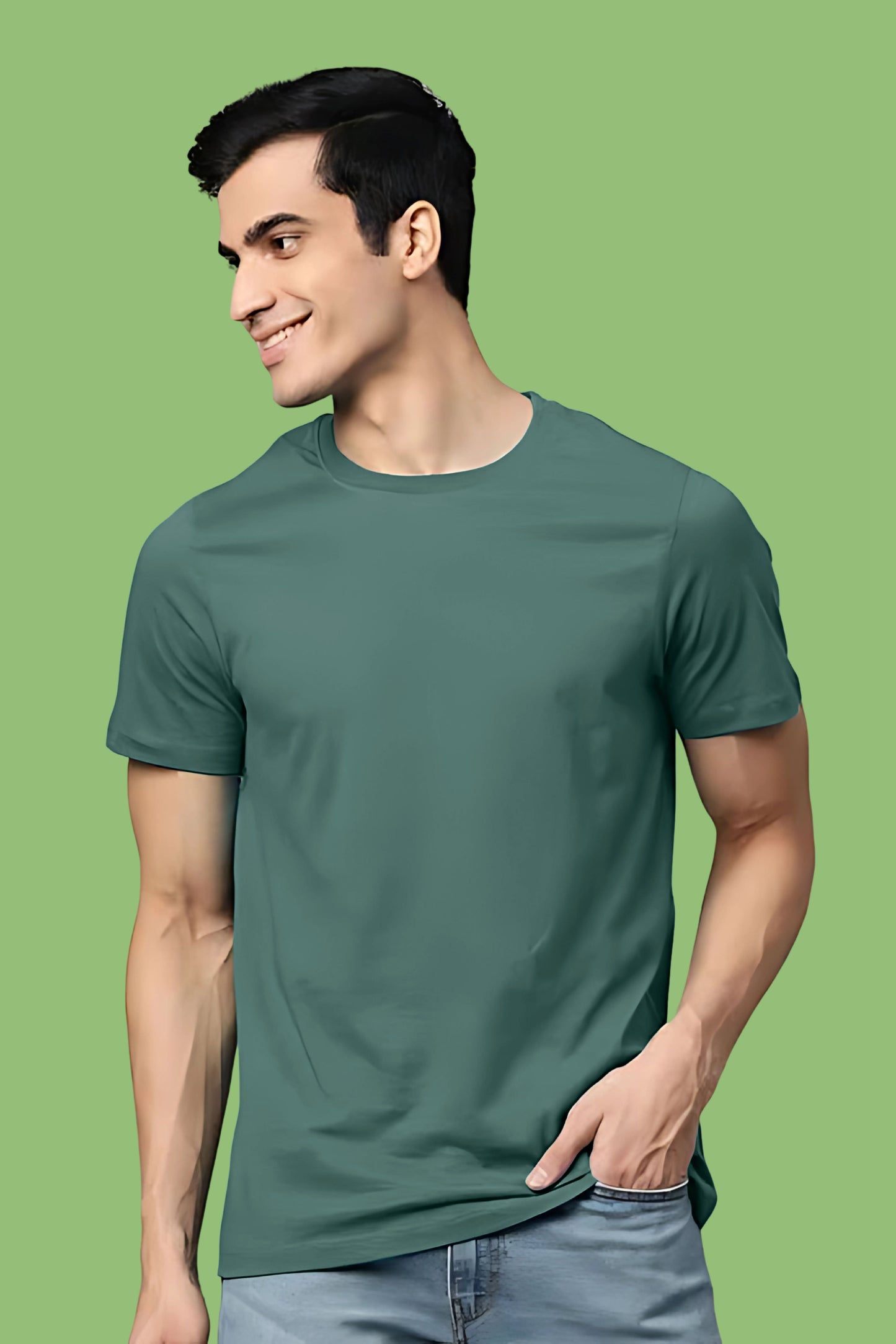 Pale Blue Solid Men's T-shirt