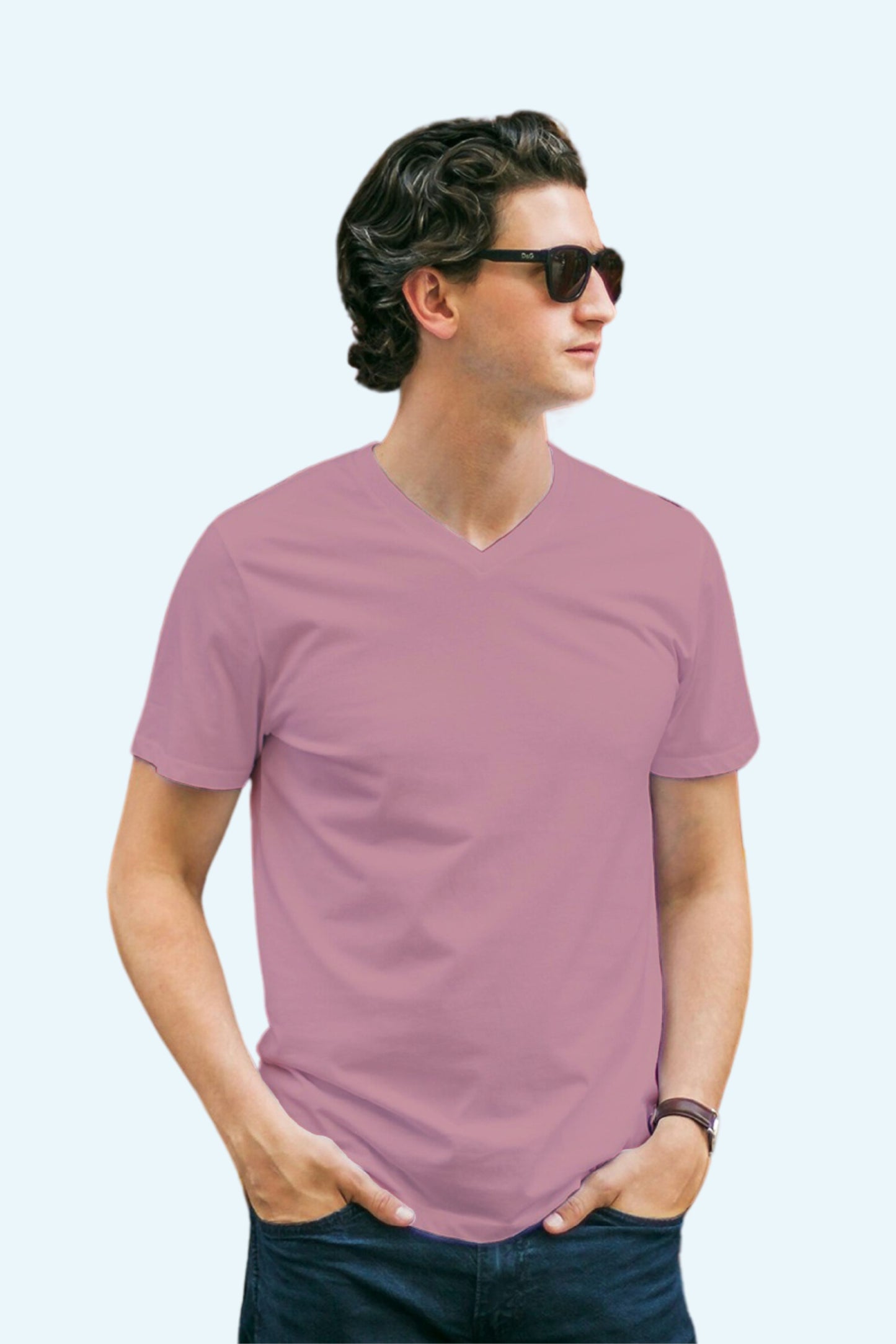 Lilac Solid Men's T-shirt