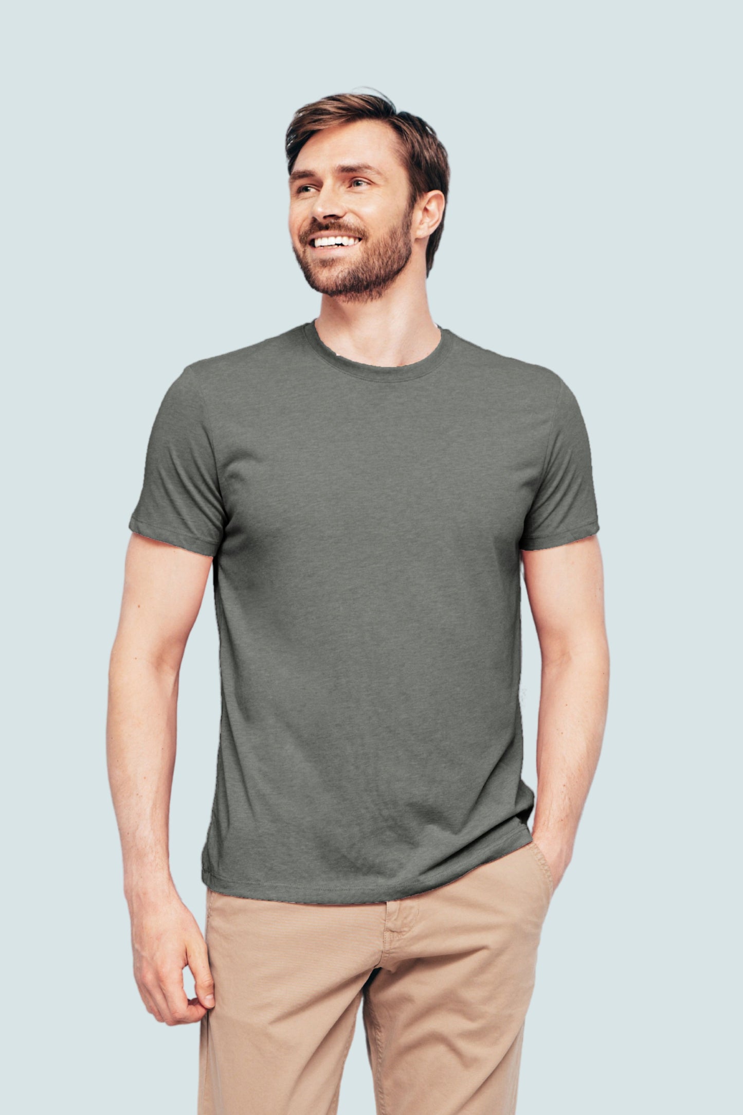 Battleship Grey Solid Men's T-shirt