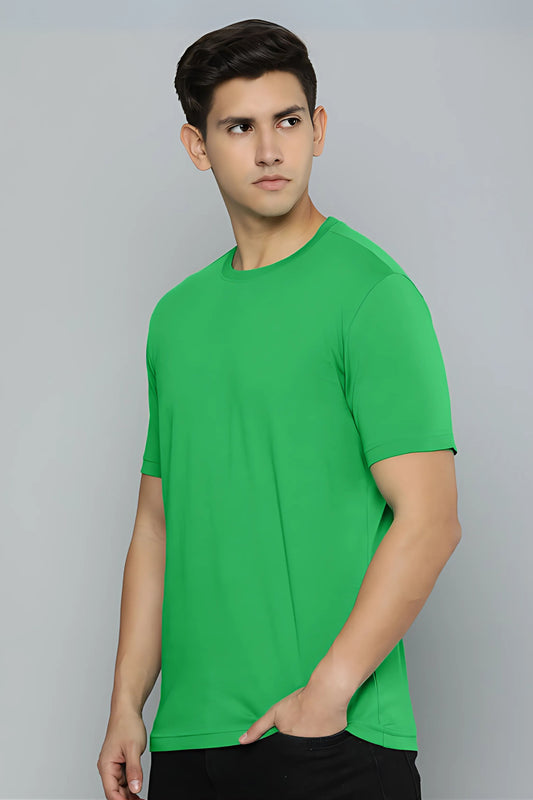 Green Men's Solid Tshirt