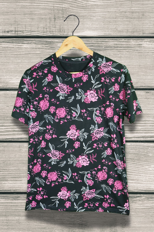 Men's Fabulous Floral Design Printed T-shirts