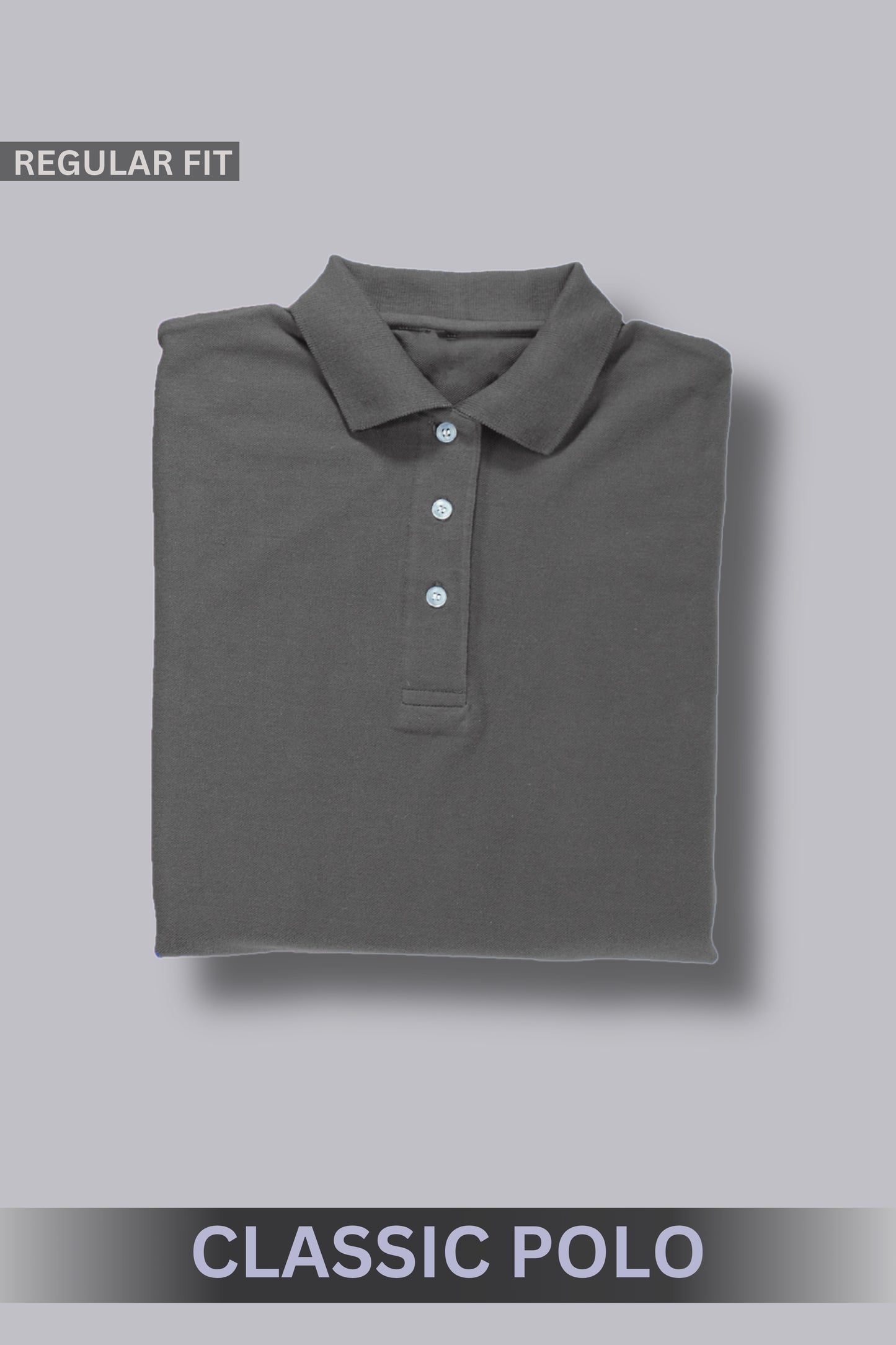 Slate Gray Classic Polo T-shirt