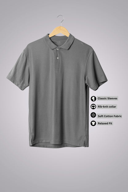 Slate Gray Classic Polo T-shirt