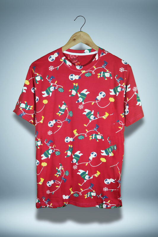 Men's New Classy Printed Red T-shirts