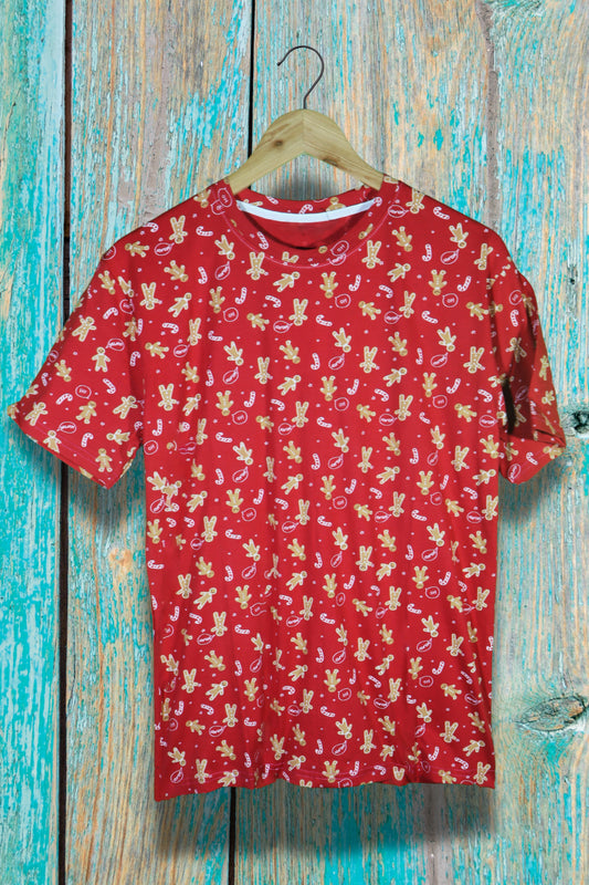 Men's Funky Printed Red T-shirts