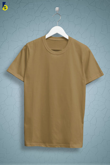 Brown Solid Men T-shirt - Adventure Series