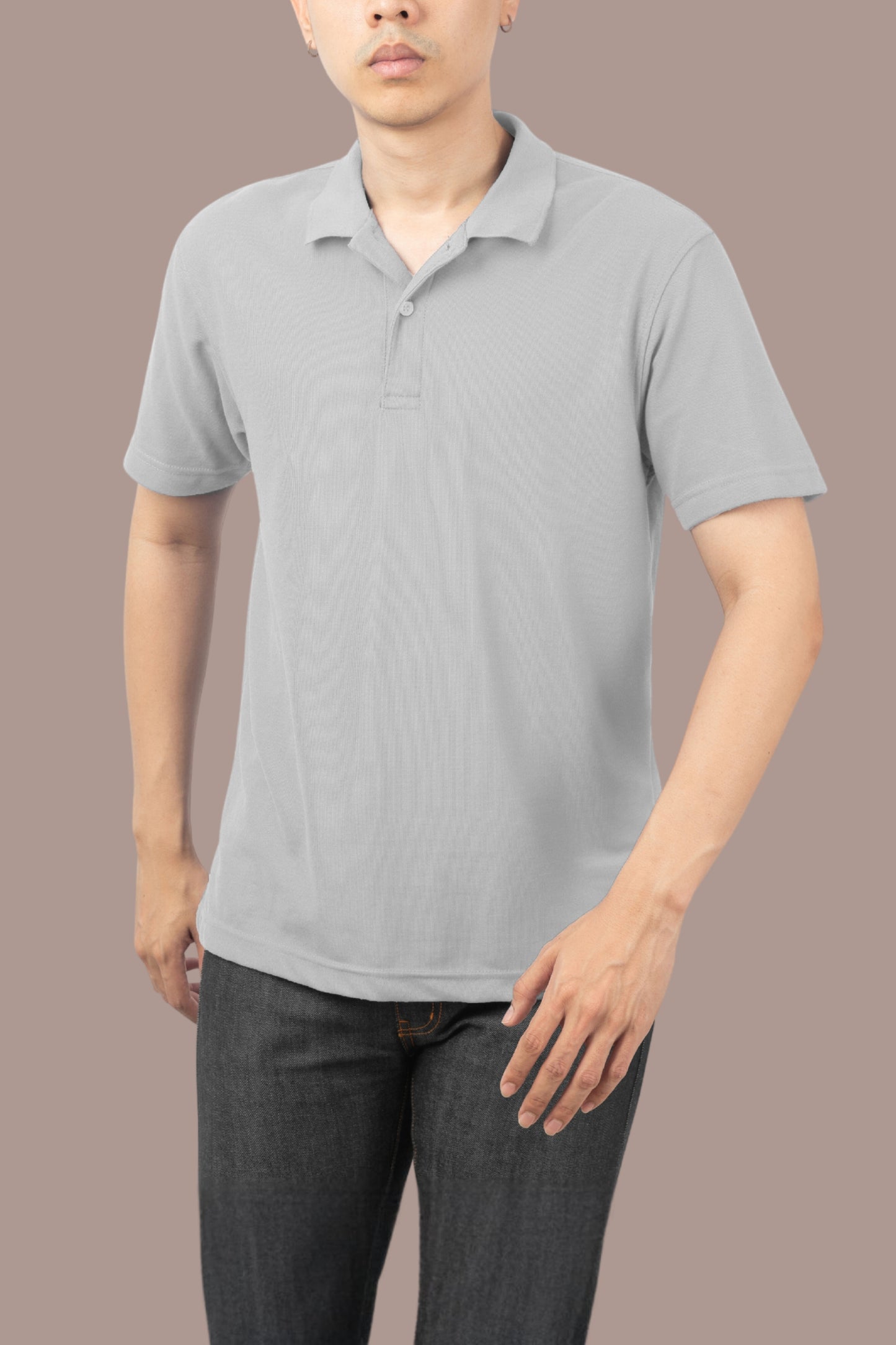 Silver Gray Classic Polo T-shirt