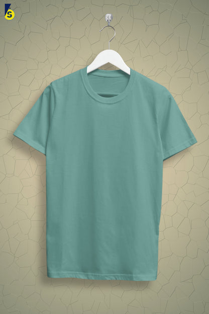 Pale Blue Solid Men T-shirt - Adventure Series