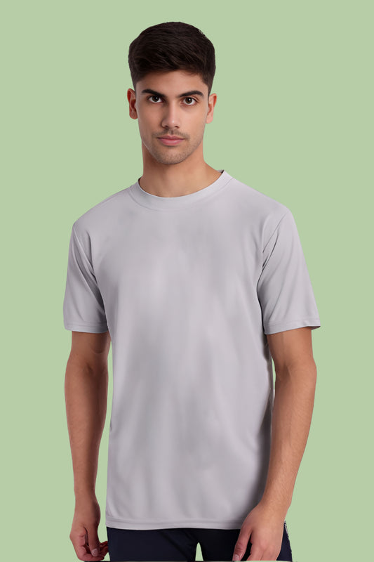 White Solid Men T-shirt