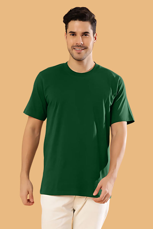 Solid Deep Green Men's T-shirt