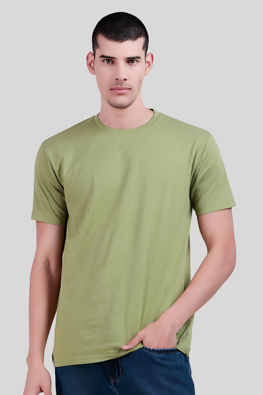 Fern Green Solid Men's Tshirt