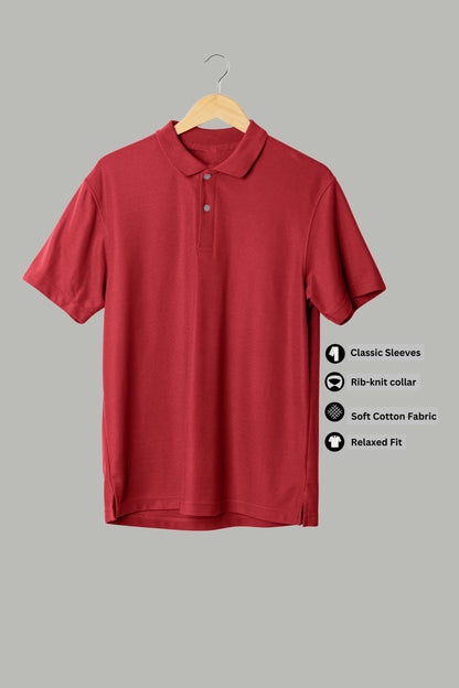 Red Classic Polo T-shirt