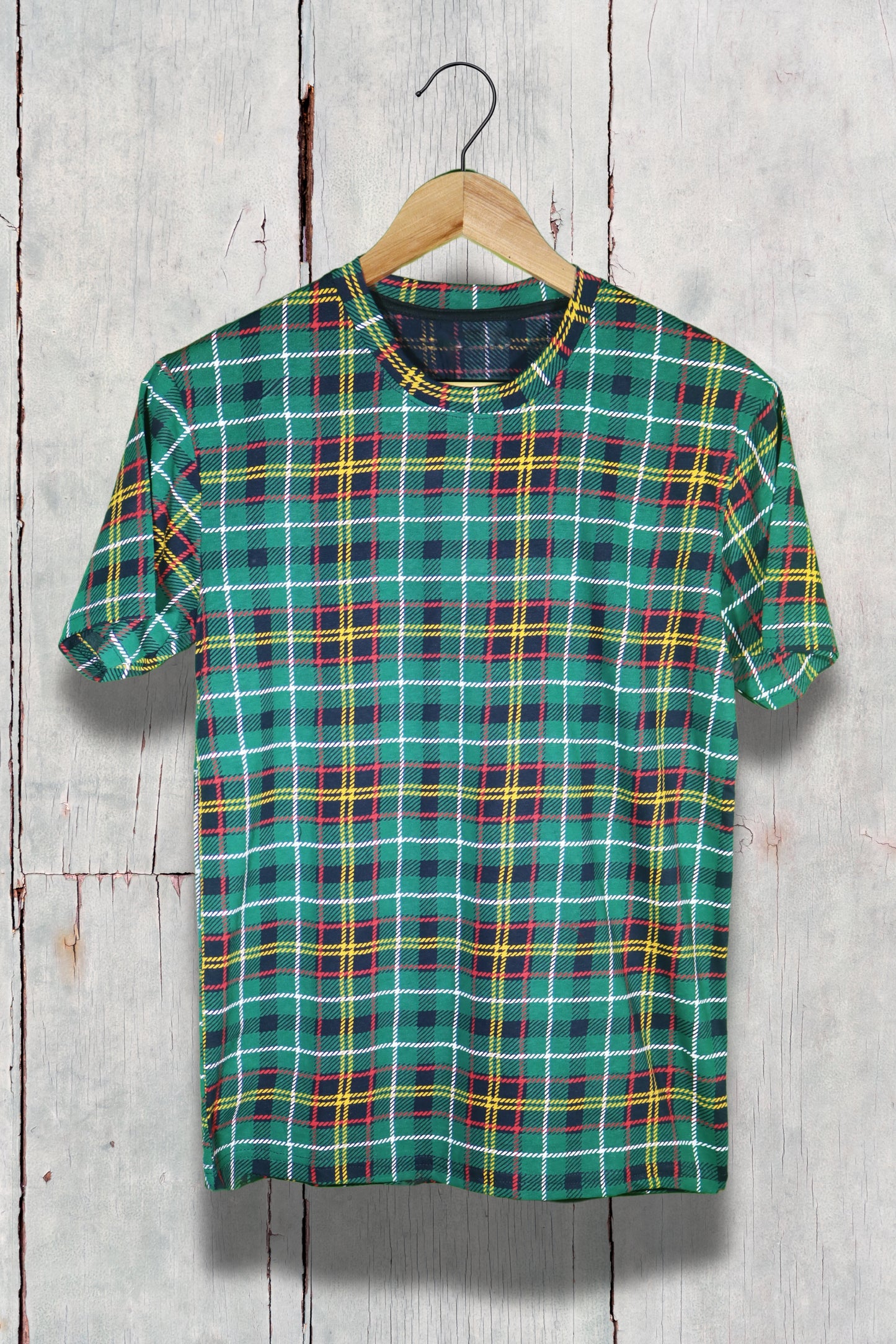 New Trendy Checked Style Printed T-shirts