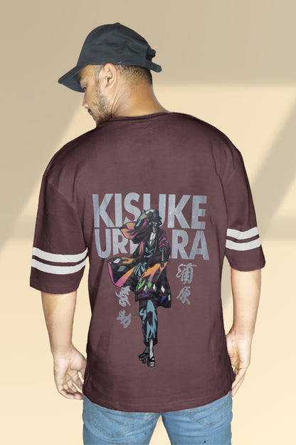 Kisuke Dark Maroon Bleach X Oversized T-shirt