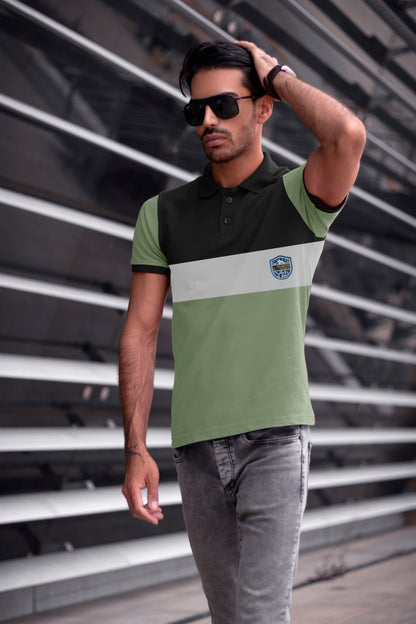 Olive Green & Black Polo T-Shirt Timeless Edition