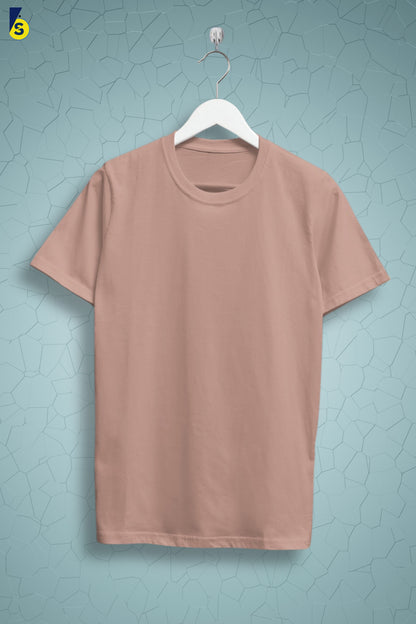 Rosy Brown Solid Men T-shirt - Adventure Series