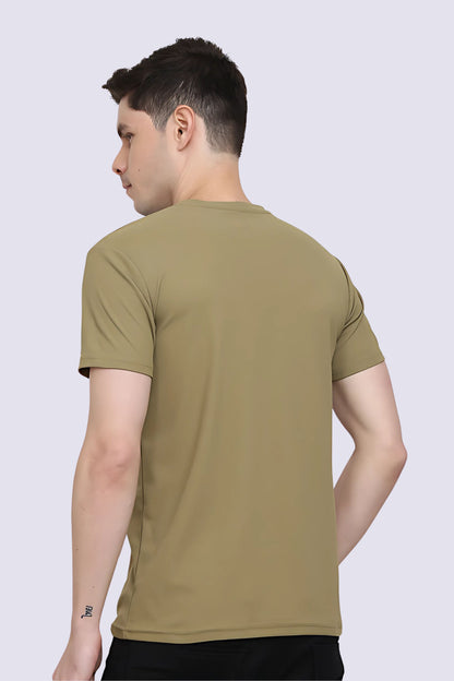 Brown Solid Men's T-shirt