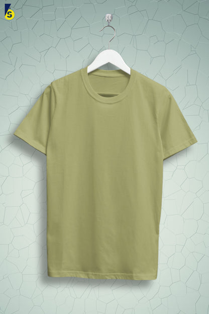 Dark Khaki Solid Men T-shirt - Adventure Series