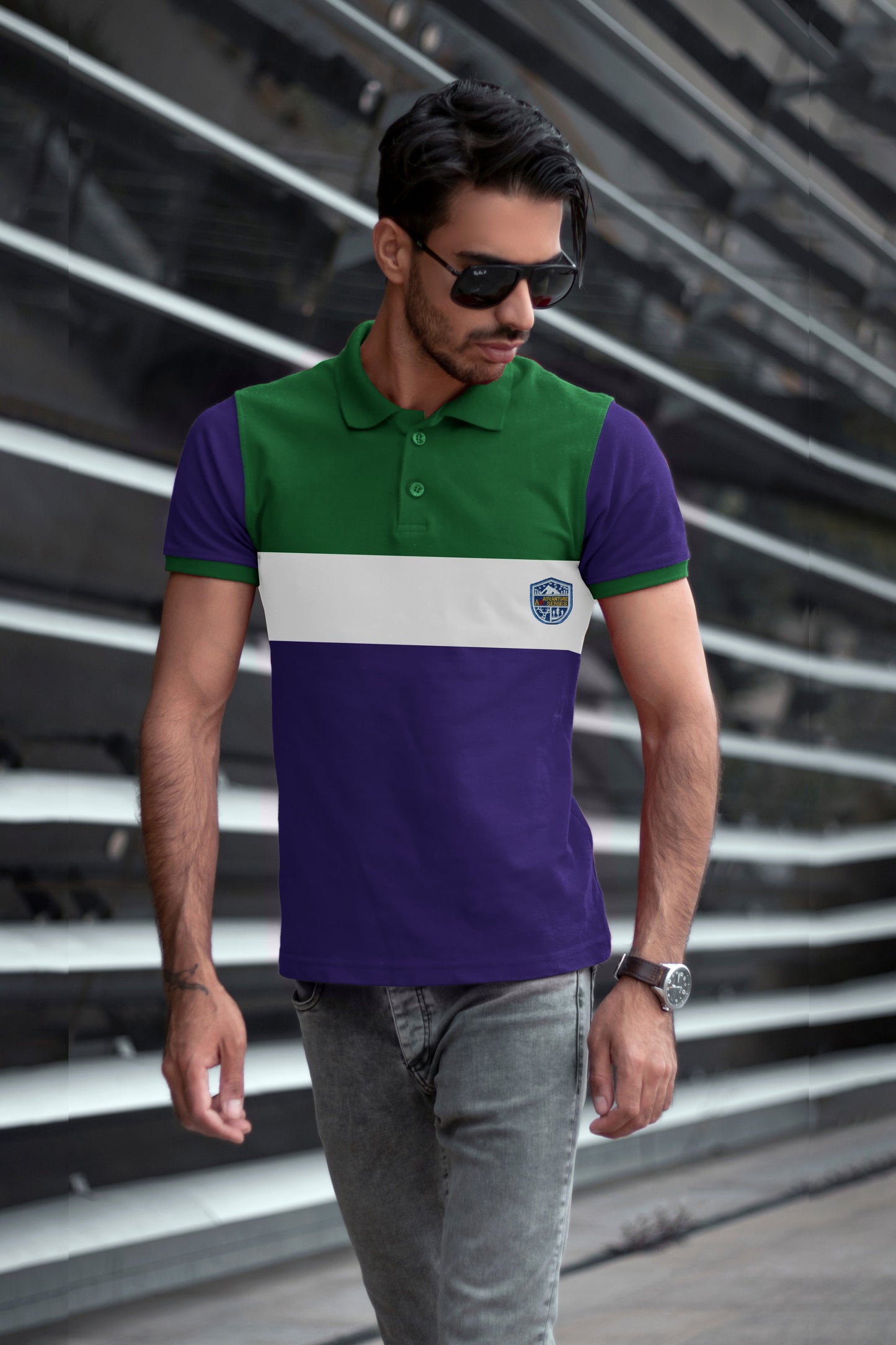 Green & Purple Polo T-Shirt Timeless Edition