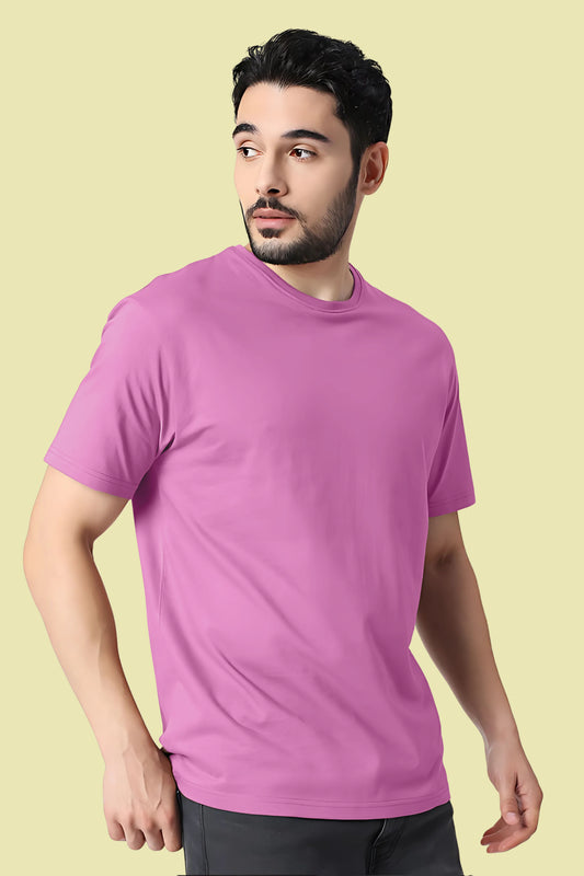 Solid Pink Men T-shirt