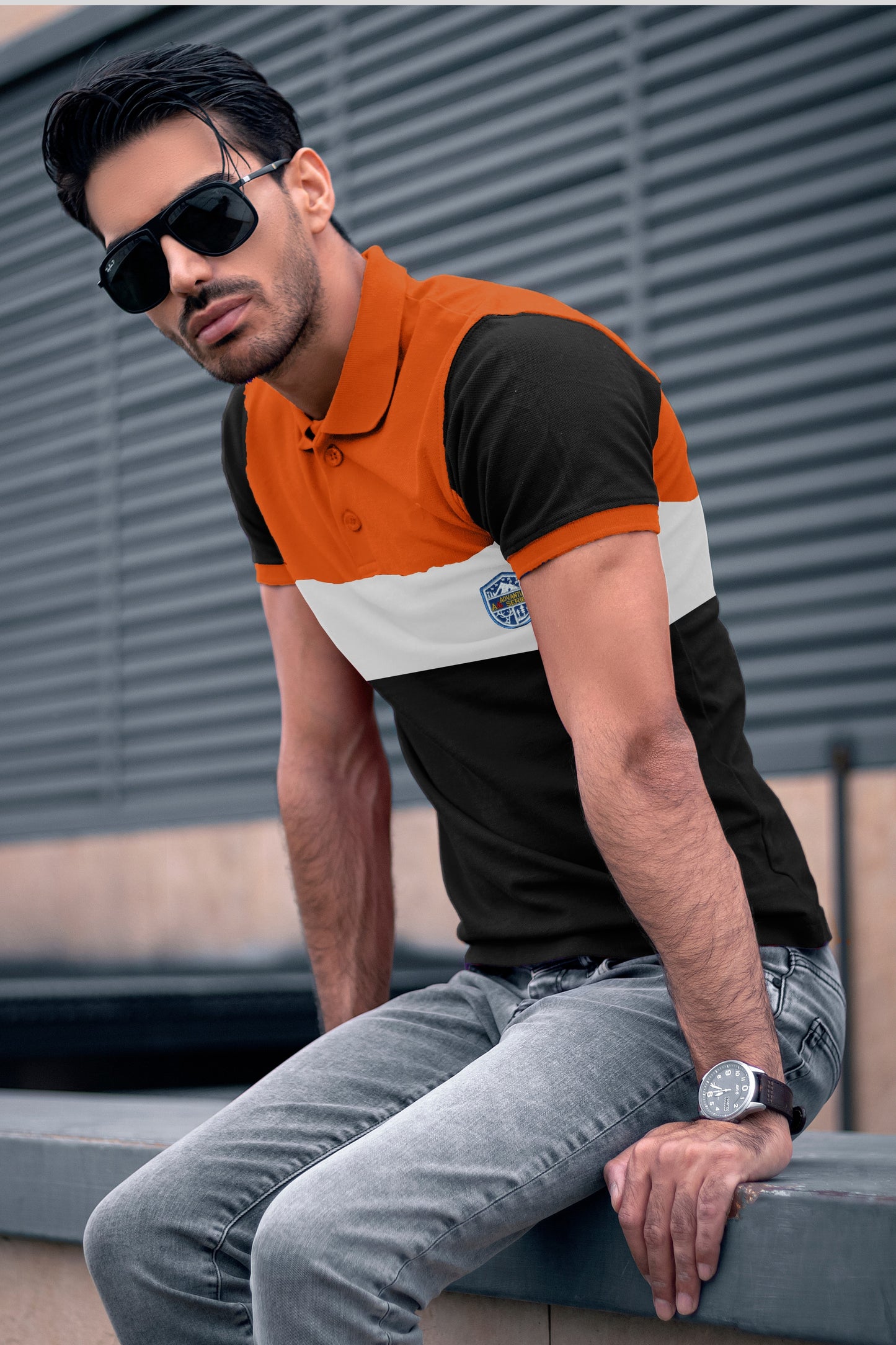 Orange & Black Polo T-Shirt Timeless Edition