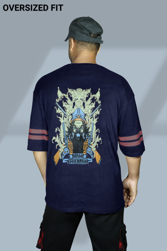 I Am The Law Navy Blue  Exclusive Oversized T-shirt