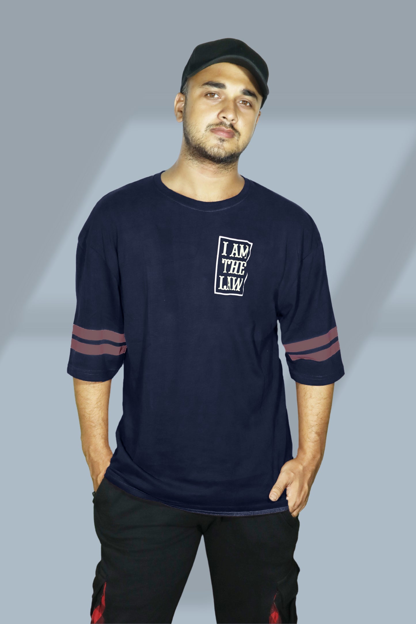 I Am The Law Navy Blue  Exclusive Oversized T-shirt