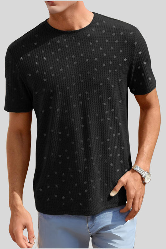 Black Star Pattern Kulti Tshirt