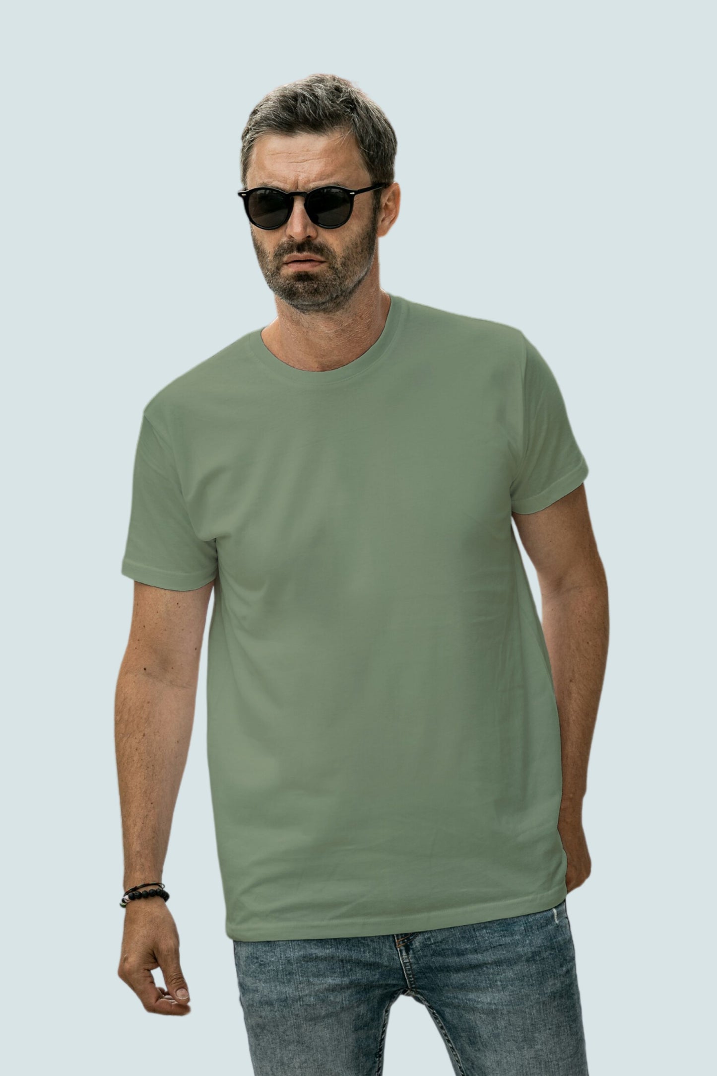 Olive Green Solid Men T-shirt - Adventure Series