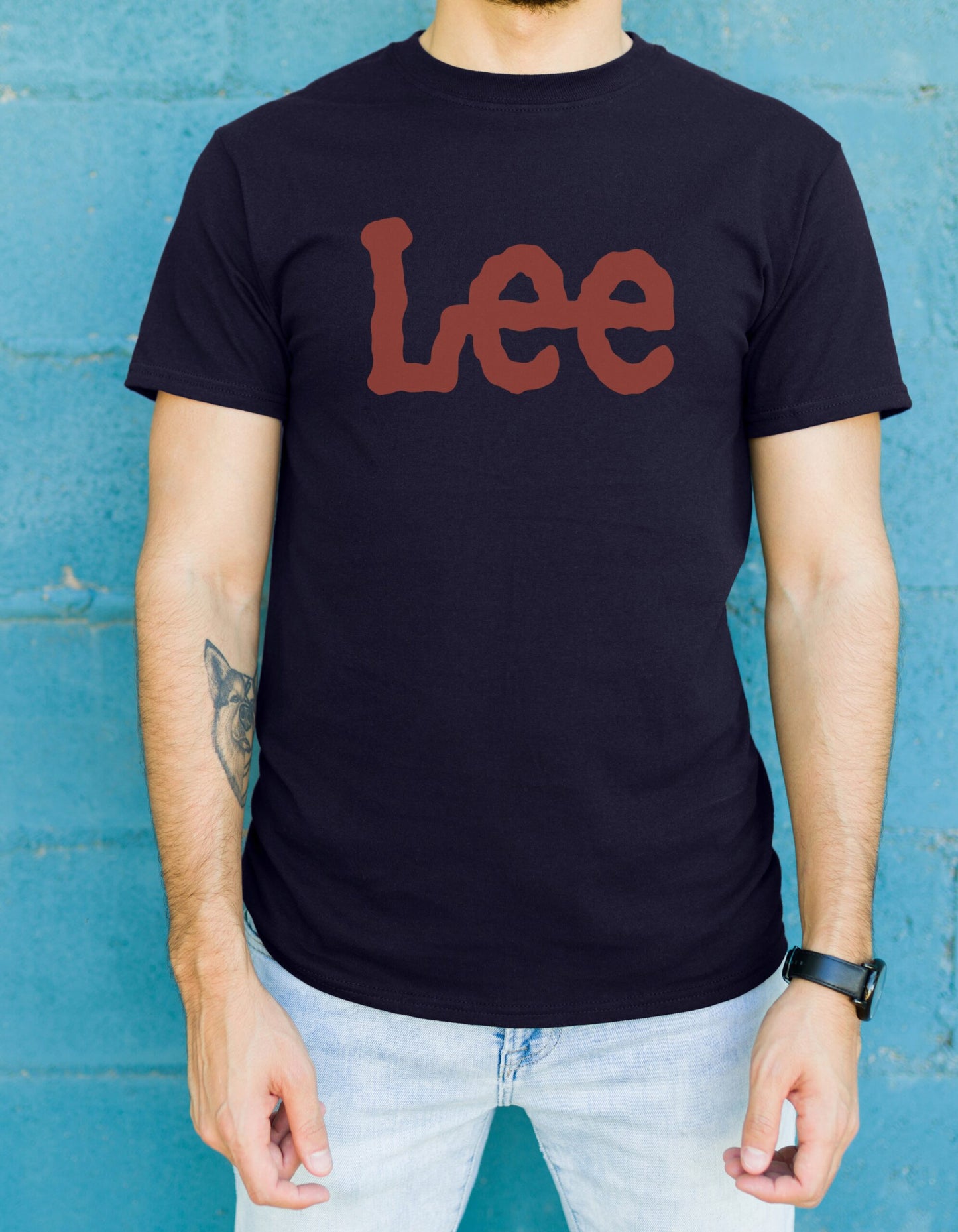 Lee X Bluespece Exclusive Men's Navy Blue T-shirt