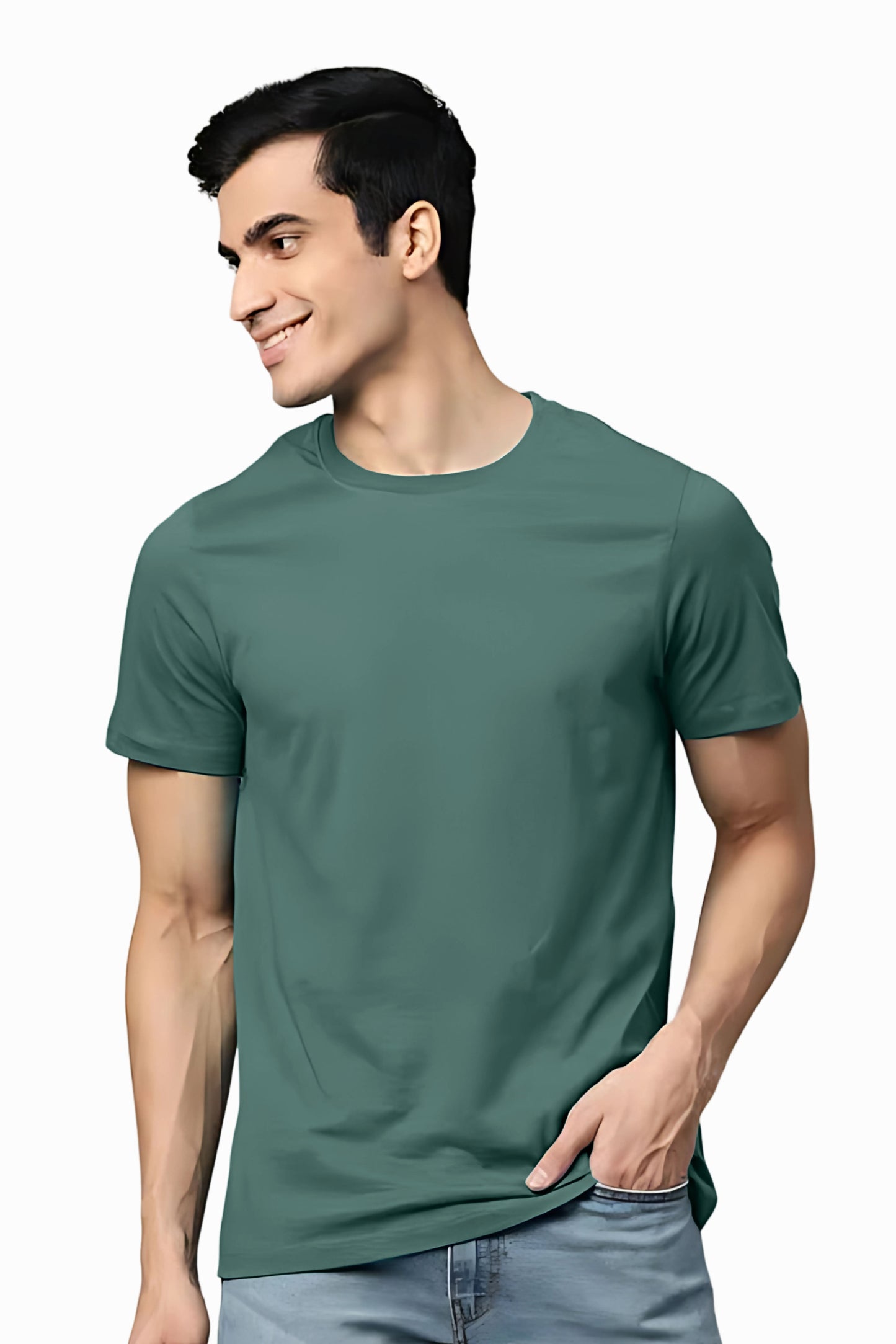Pale Blue Solid Men's T-shirt