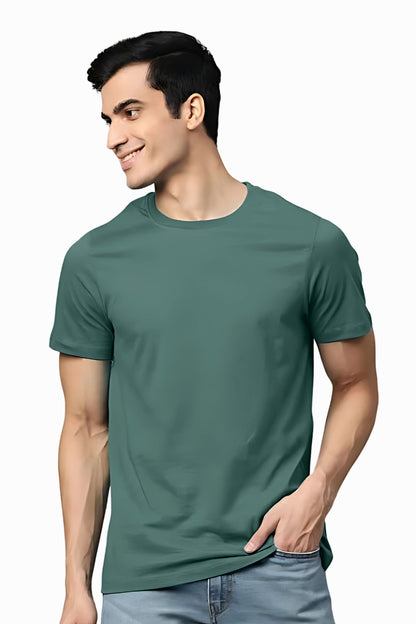 Pale Blue Solid Men's T-shirt