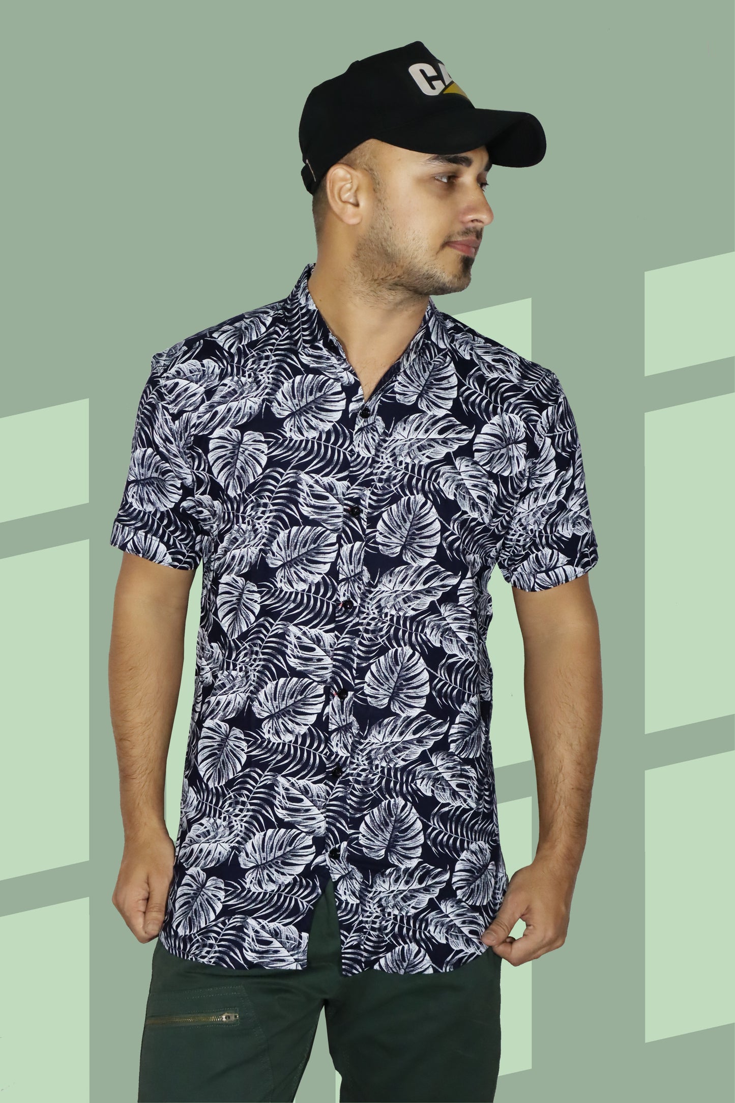 Men's Printed Classic  Cotton Shirt