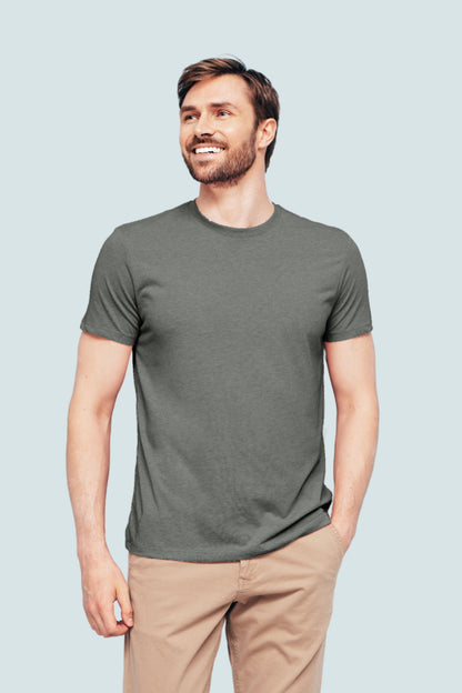 Battleship Grey Solid Men T-shirt - Adventure Series